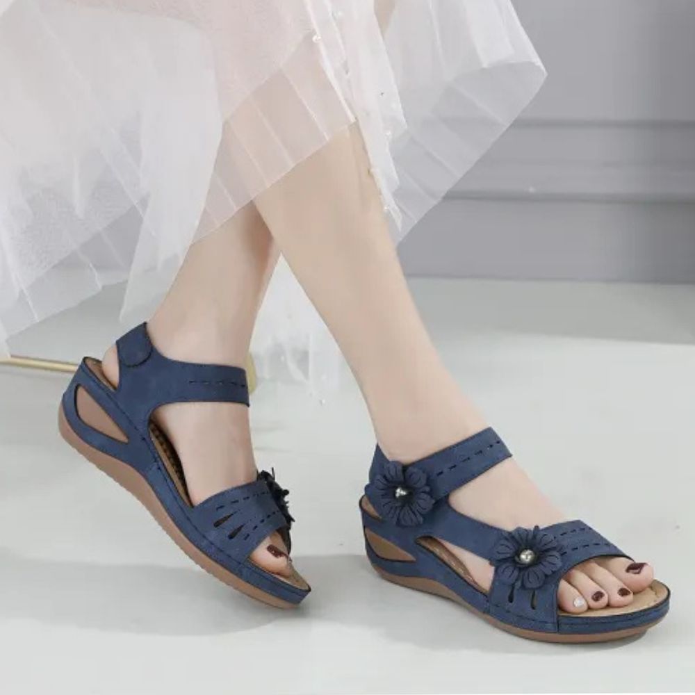 Calista | Women’s Synthetic Leather Wedge Sandals