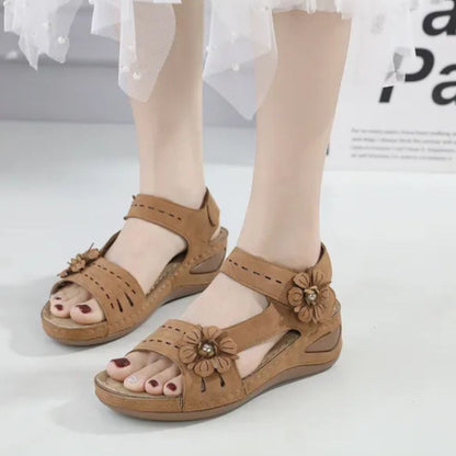 Calista | Women’s Synthetic Leather Wedge Sandals