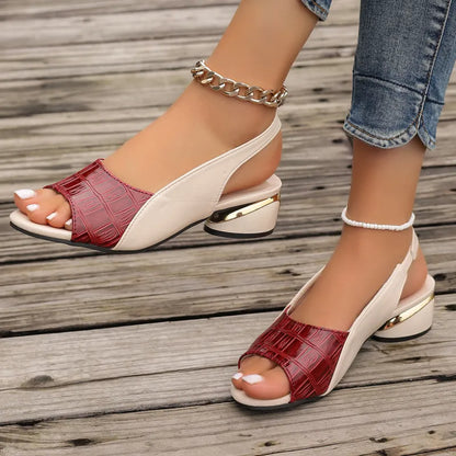 Freya | Women’s Mid-Heel Leather Sandals