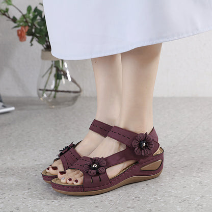 Calista | Women’s Synthetic Leather Wedge Sandals