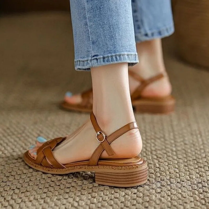 Kiera | Women’s Woven Roman Flat Sandals