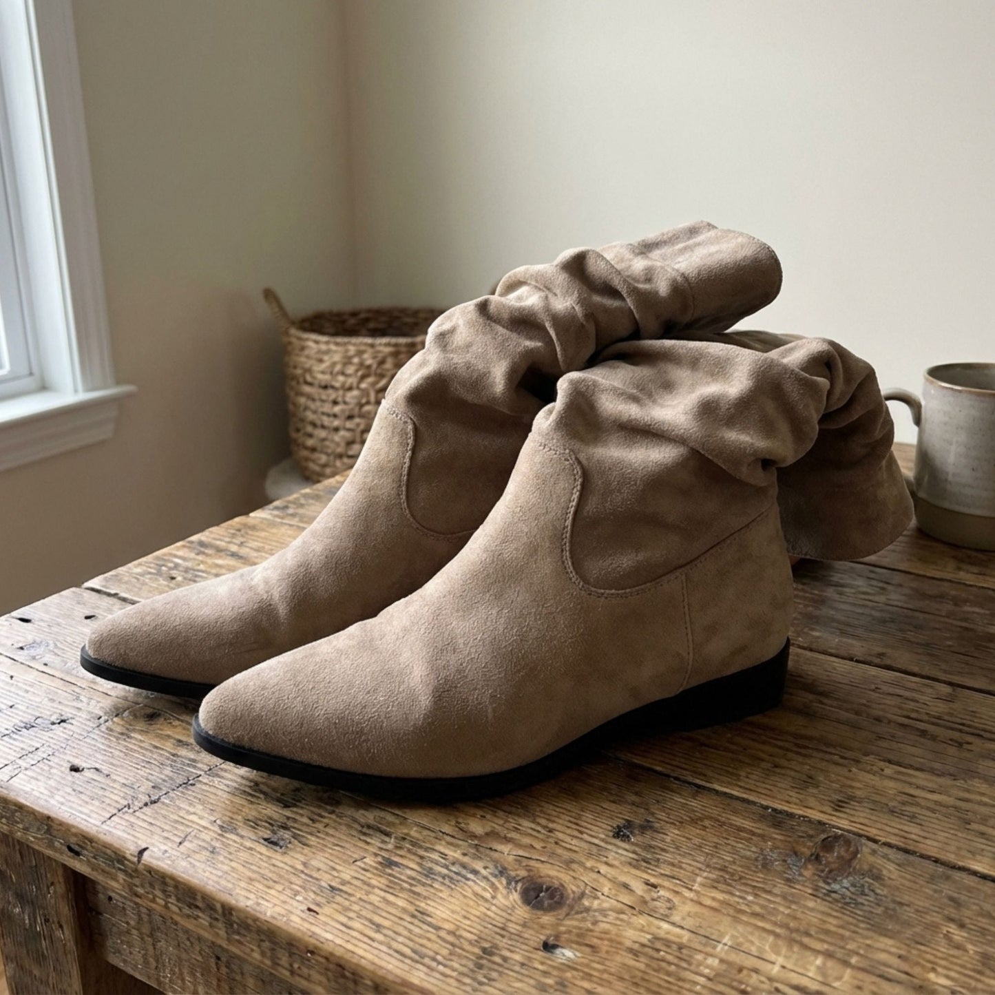 Alice | Women’s Slouchy Knee-High Boots with Block Heel