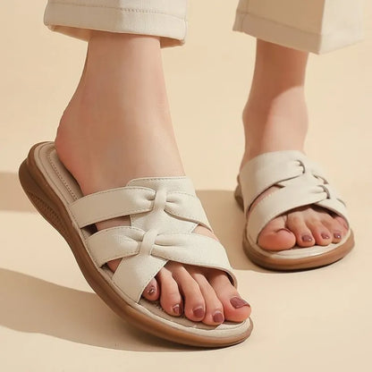 Thalia | Women Non-Slip Soft Leather Flat Sandals