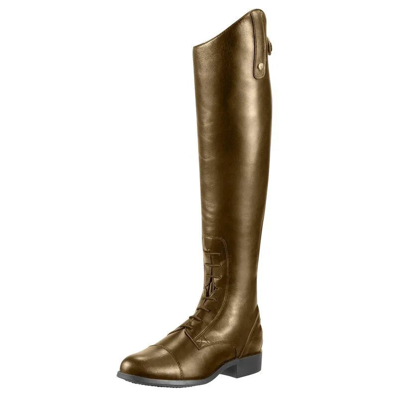 Ally | Leather Knee High Boots With Back Zipper