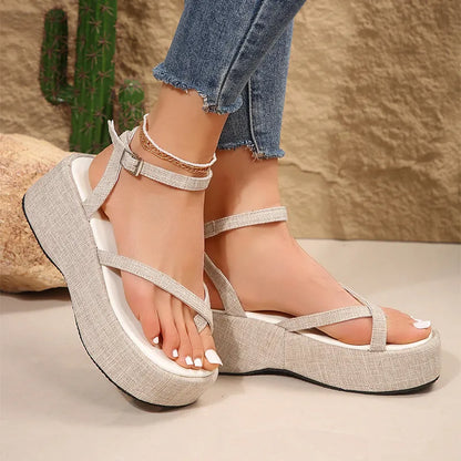 Aria | Women’s Denim Thong Flat Sandals