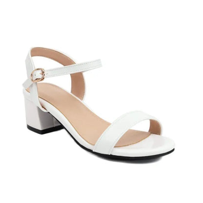 Thea | Women Candy Patent Mid-Heel Sandals