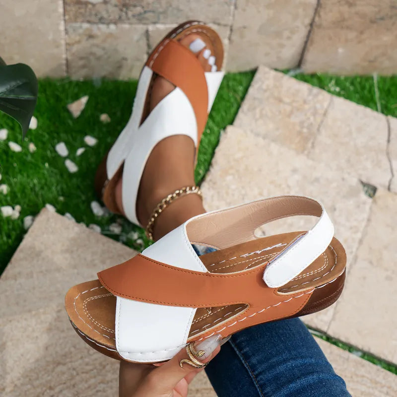 Carmen | Women’s Colorblock Wedge Sandals