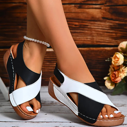 Carmen | Women’s Colorblock Wedge Sandals