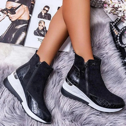 Kylie | Stylish Winter Zip-Up Ankle Boots