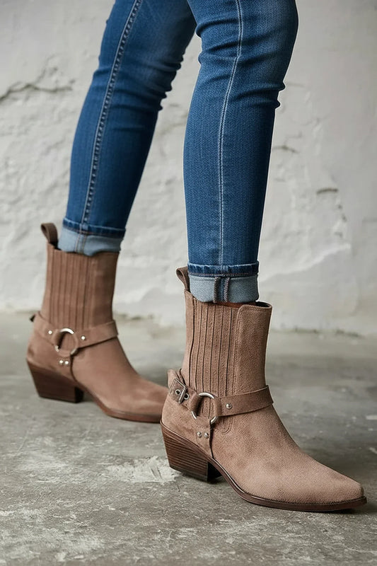 Pointed Toe Ankle Boots for Women